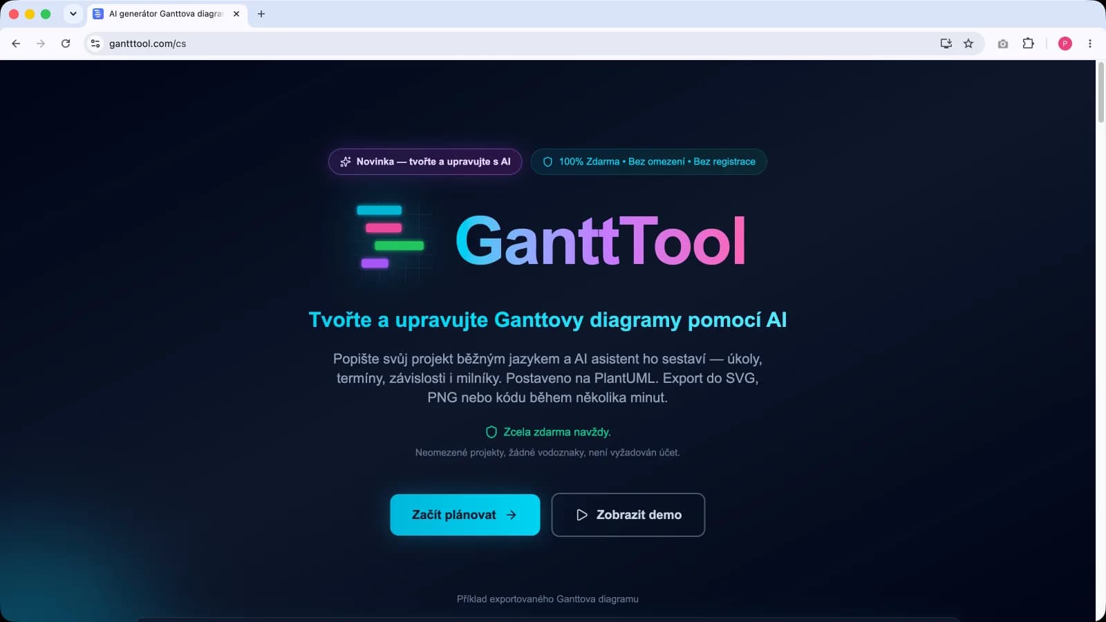 GanttTool landing